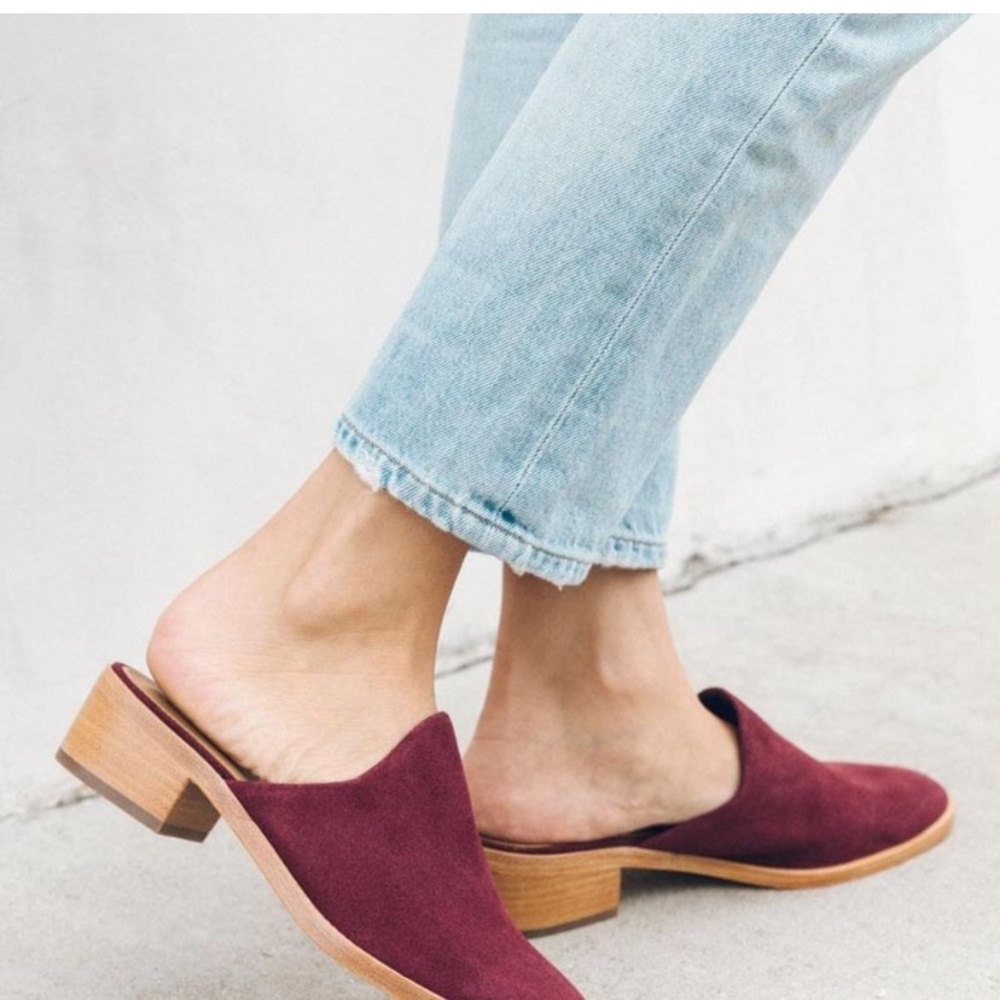 Soludos burgundy mule - worn only once!